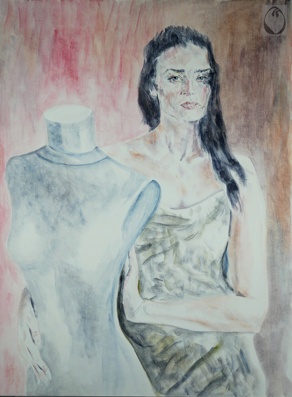 oil on paper - olio su carta di Piro